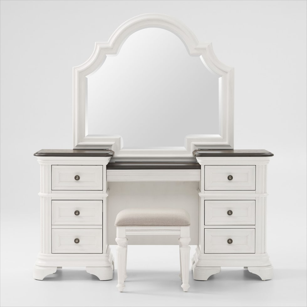 mayfair white vanity   