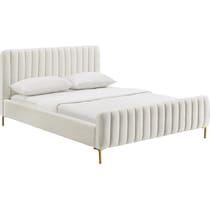 maylin white king bed   