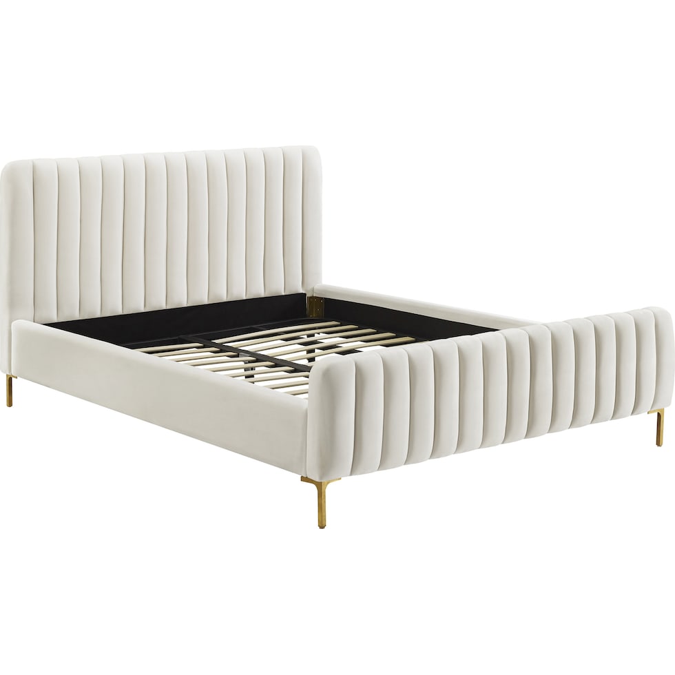 maylin white king bed   