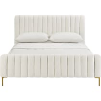 maylin white king bed   