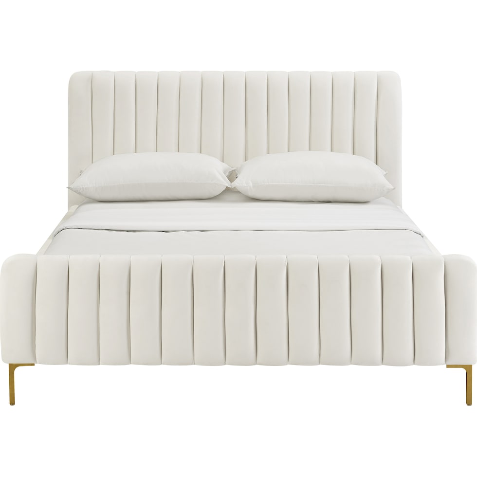 maylin white king bed   