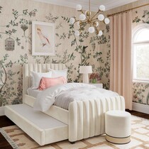 maylin white twin bed   