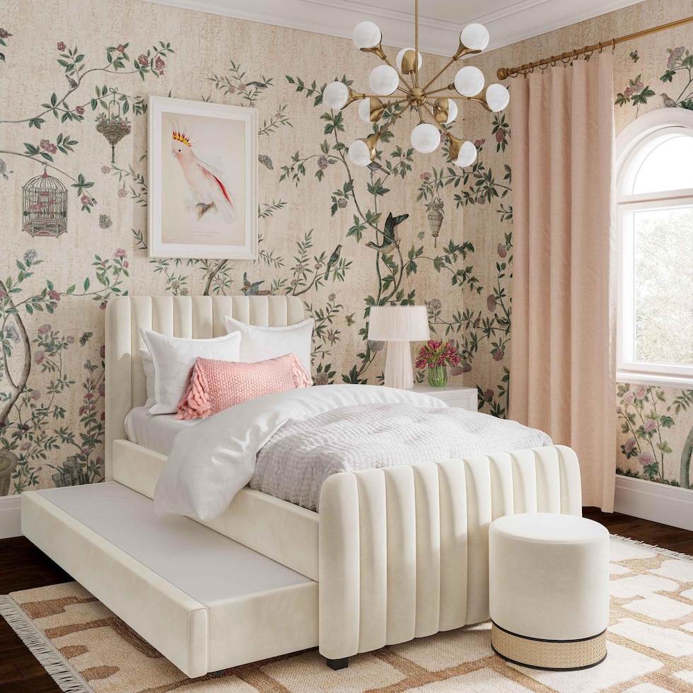 maylin white twin bed   