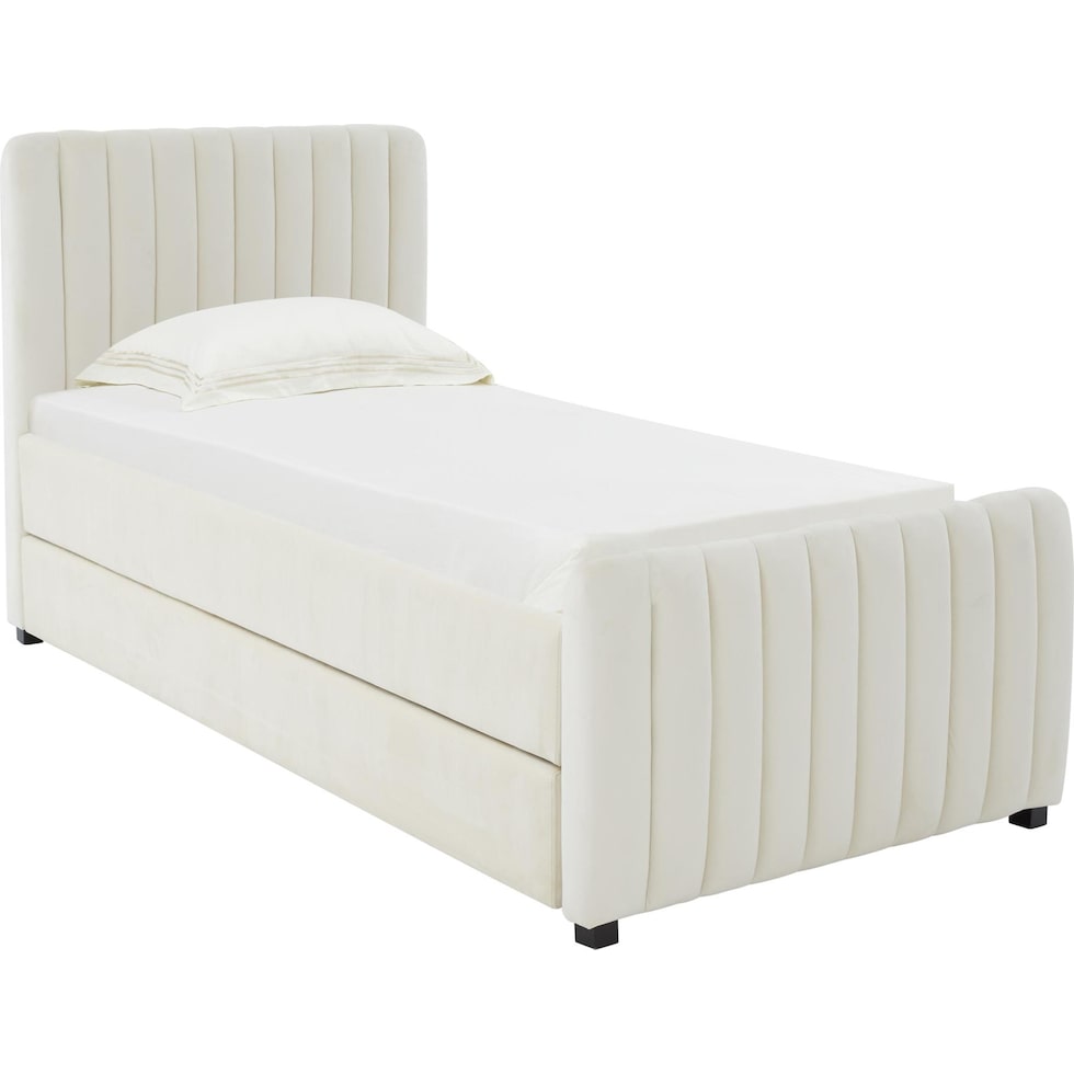 maylin white twin bed   
