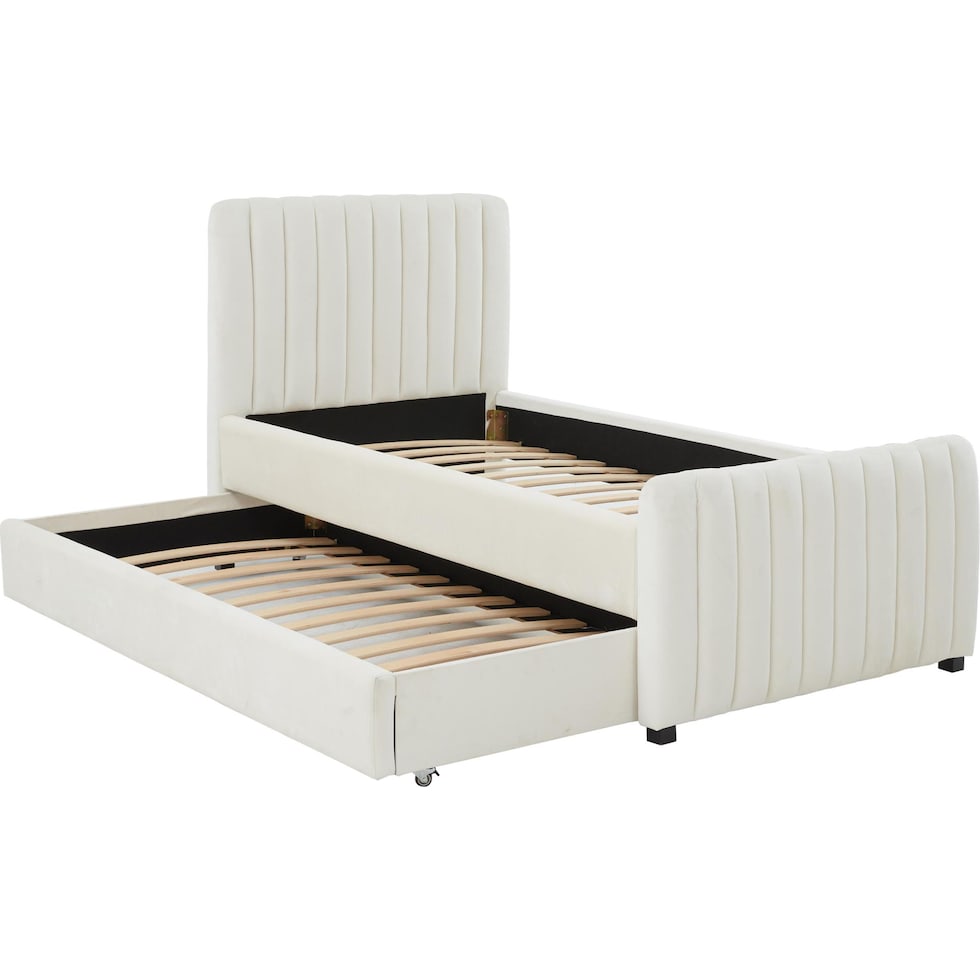 maylin white twin bed   