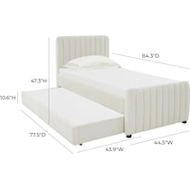 maylin white twin bed   
