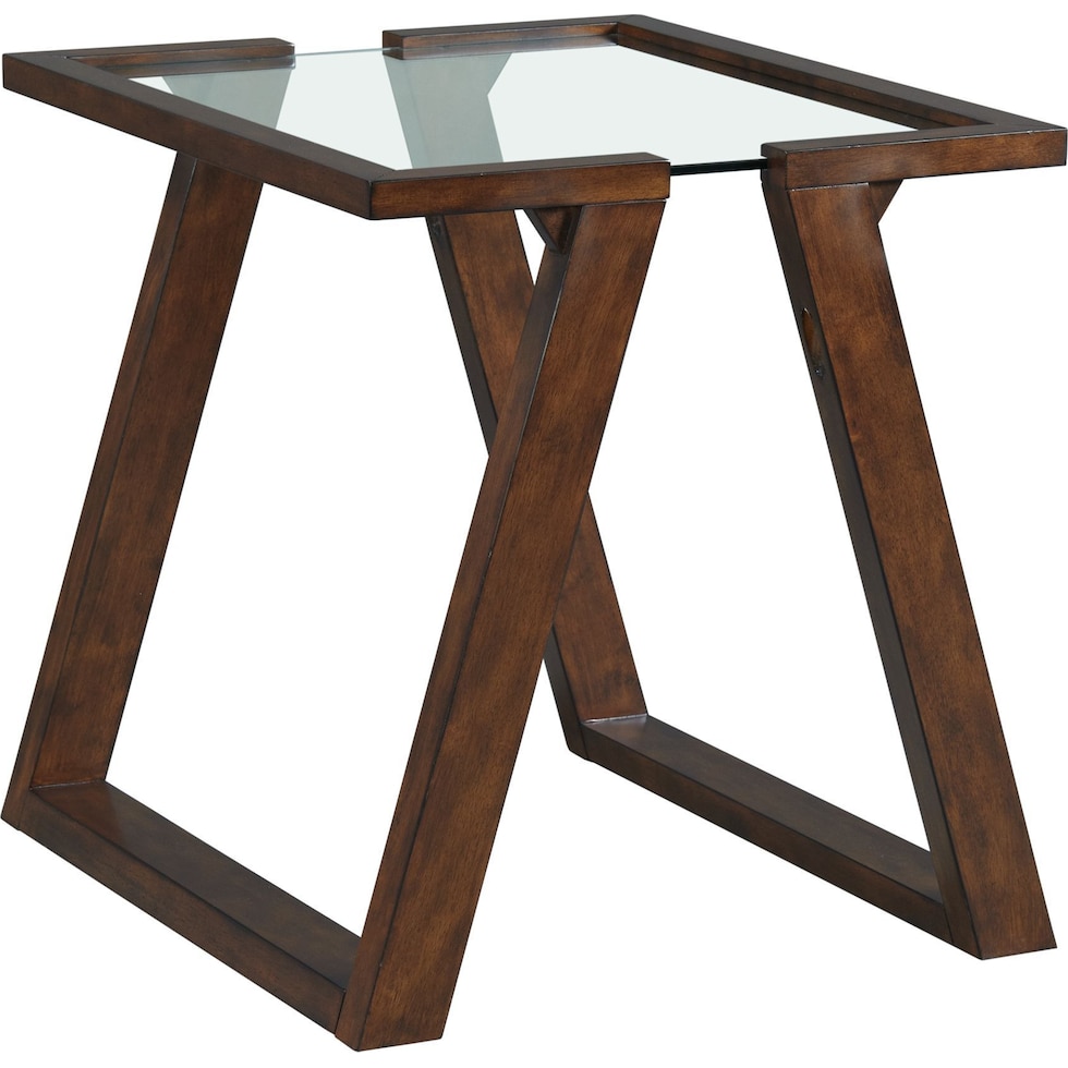 maysen dark brown end table   