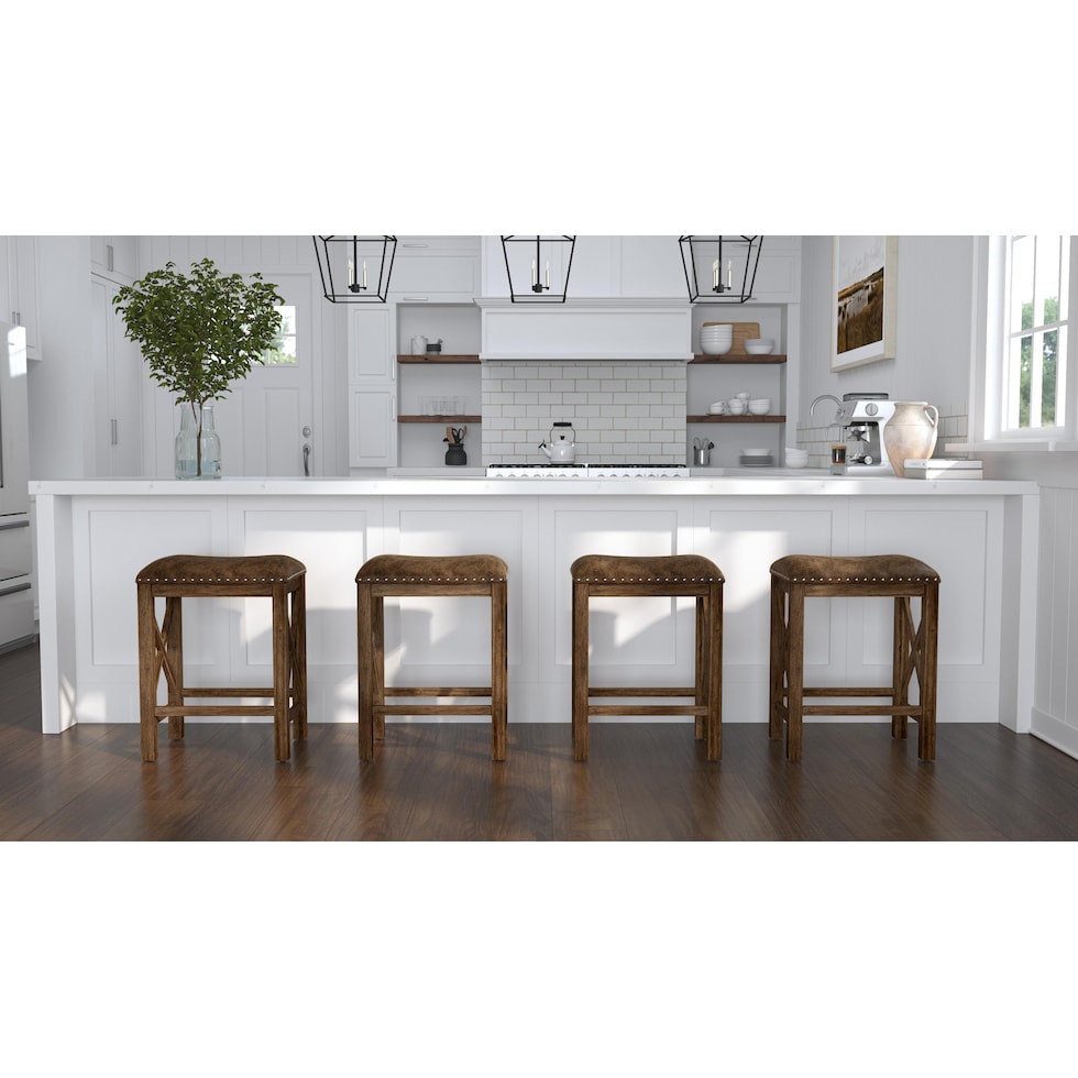 mazey light brown counter height stool   