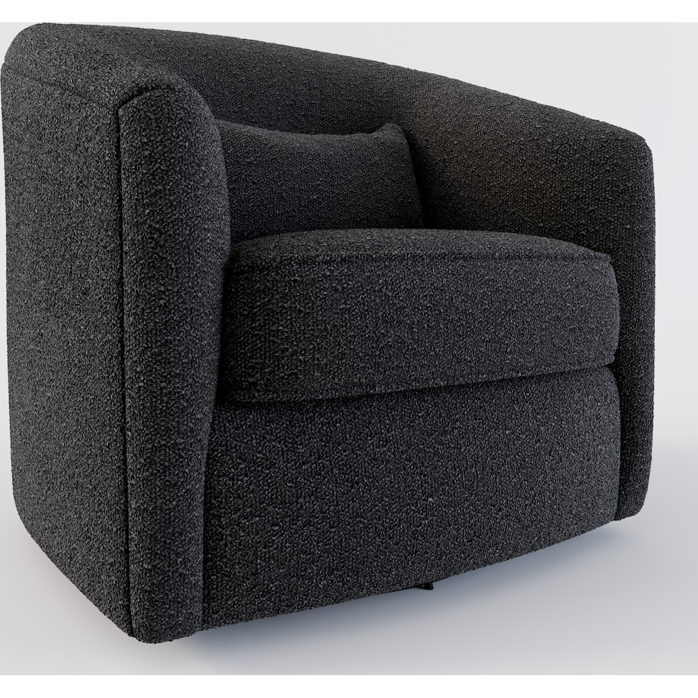 mazzy black accent chair   