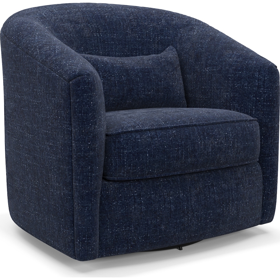 mazzy blue accent chair   