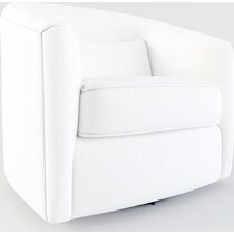 mazzy white accent chair   