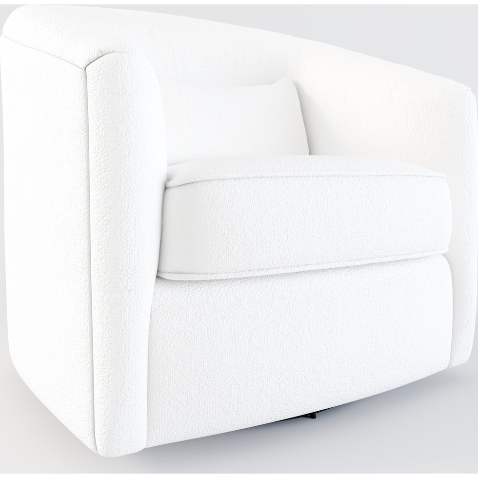 mazzy white accent chair   