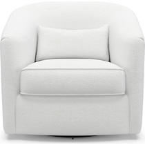 mazzy white accent chair   