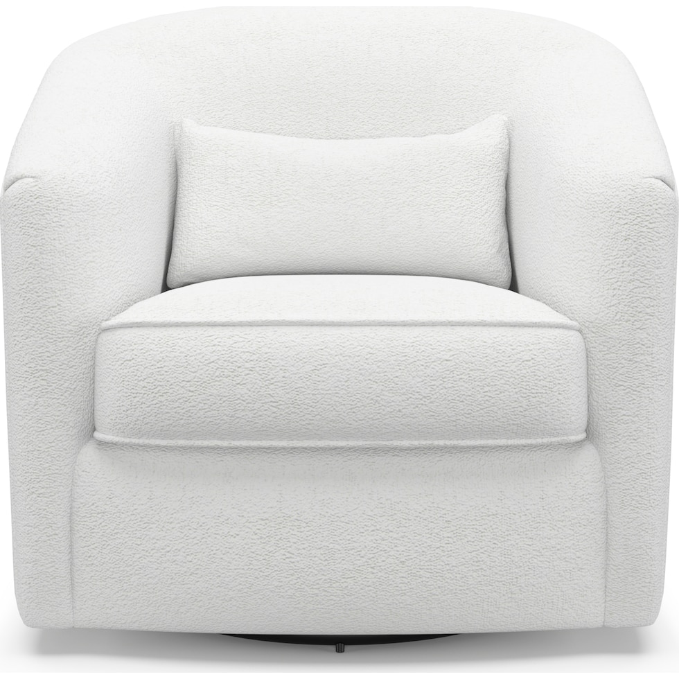 mazzy white accent chair   