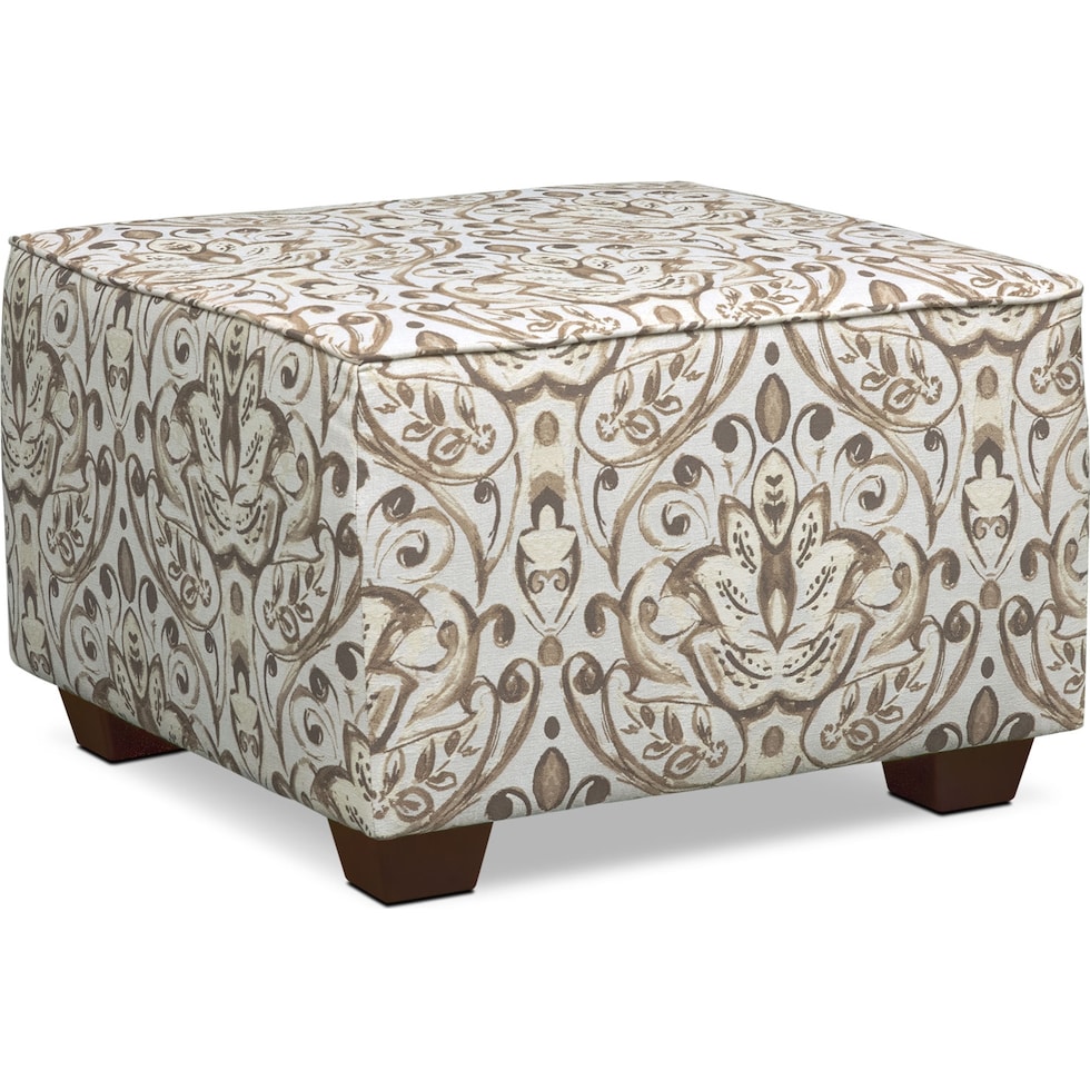mckenna light brown accent ottoman   