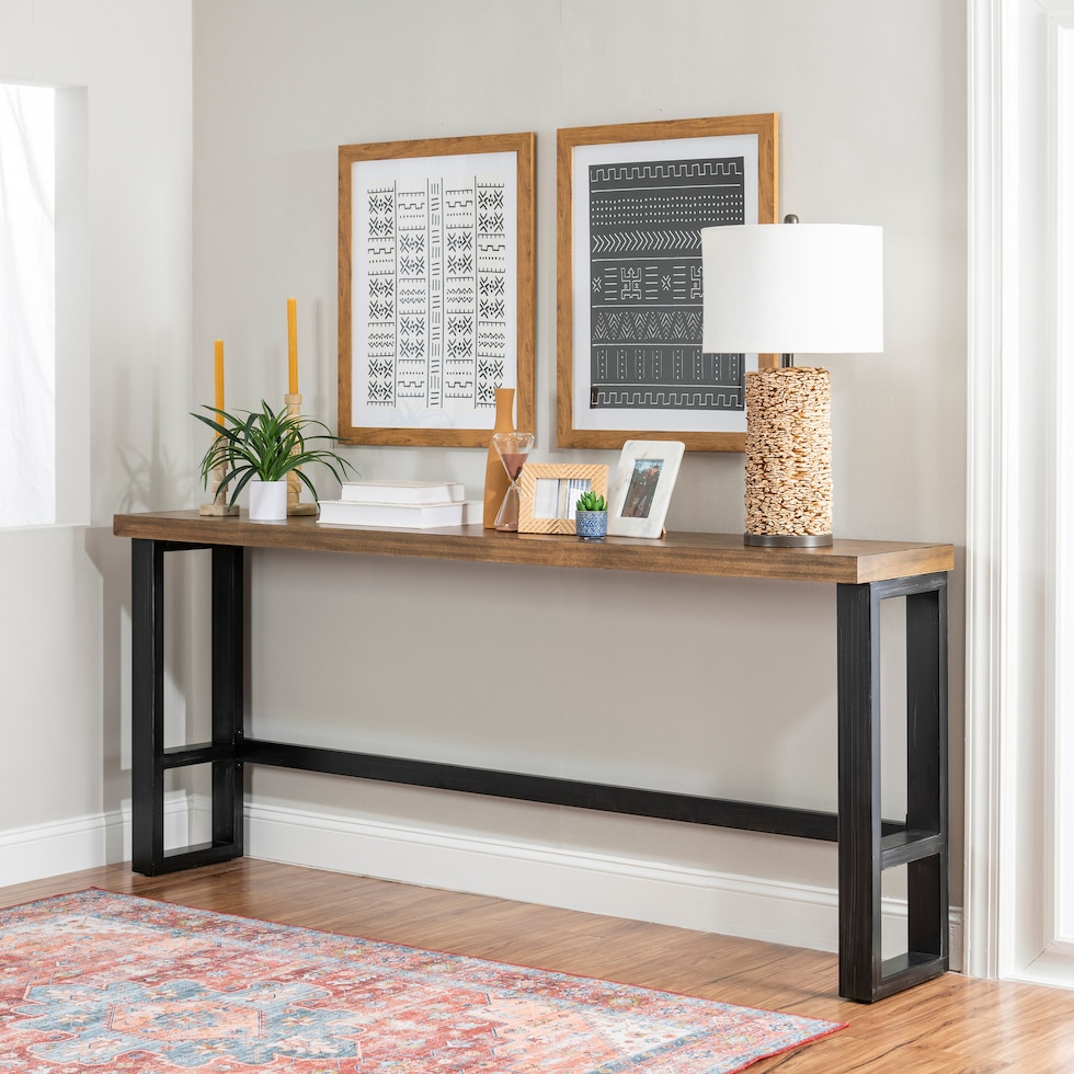 mcleavy gray console table   