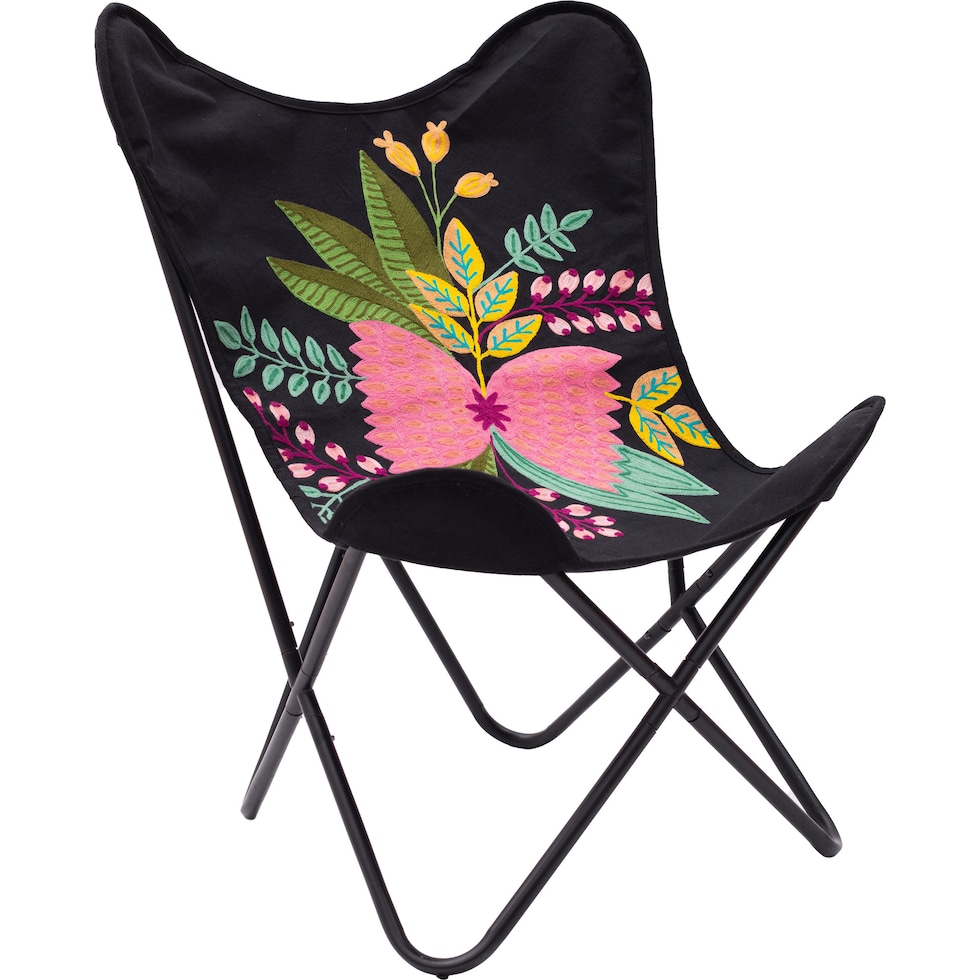 meadow black accent chair   