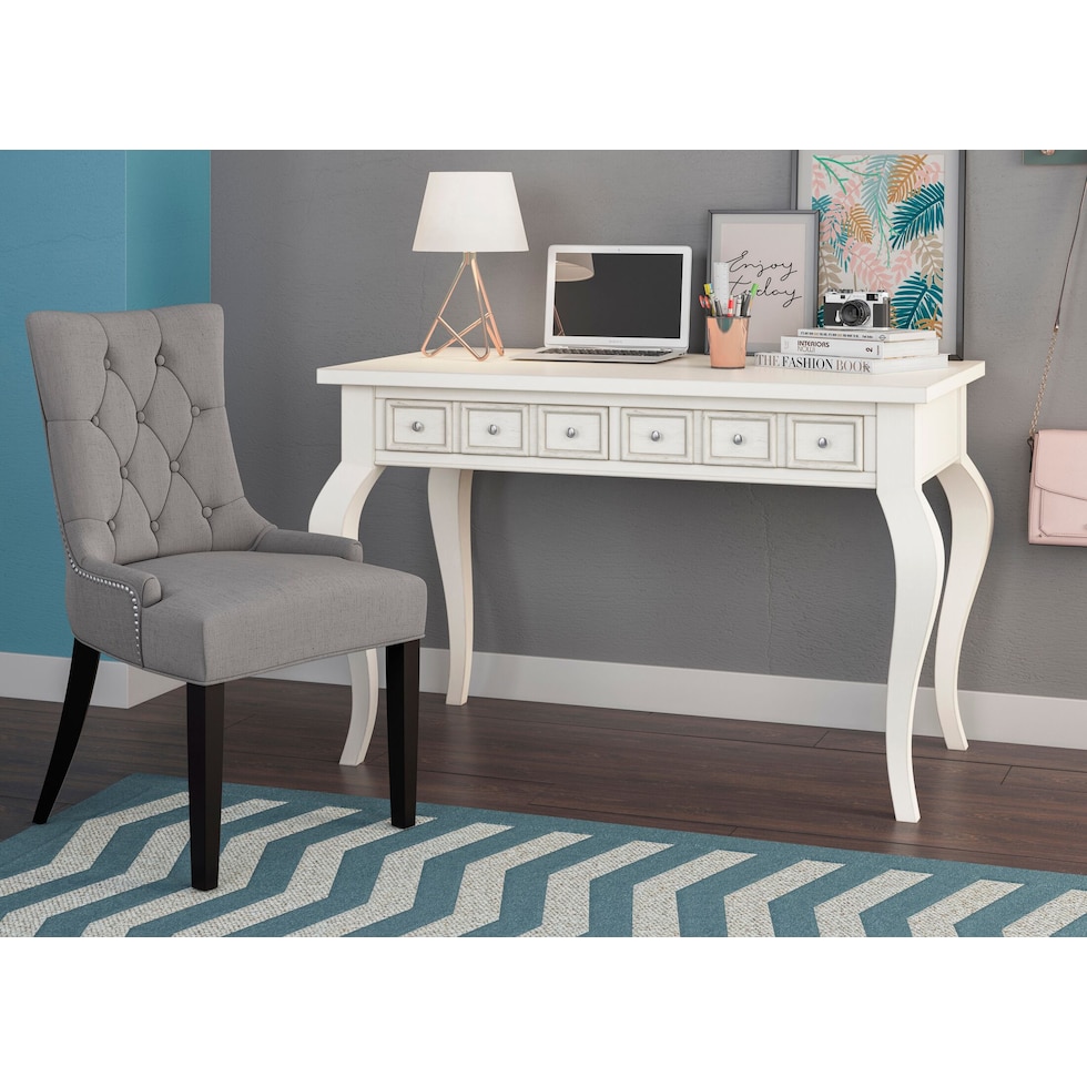 medine gray desk   