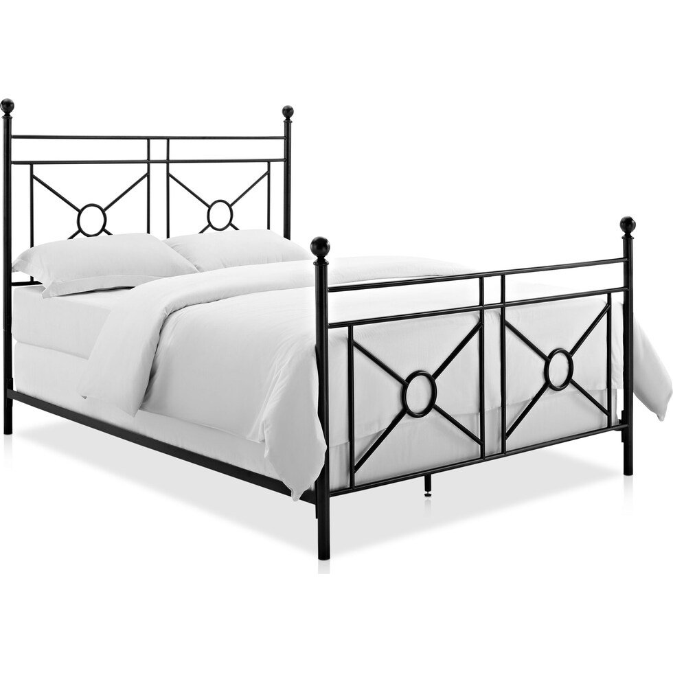 meera black king bed   