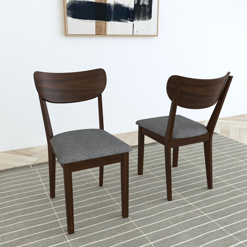 meera dark brown dining chair   