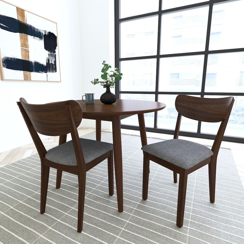 meera dark brown dining chair   