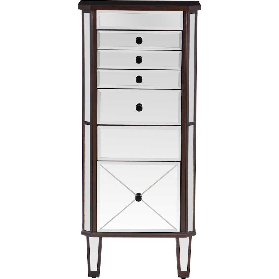 mekia dark espresso glass armoire   