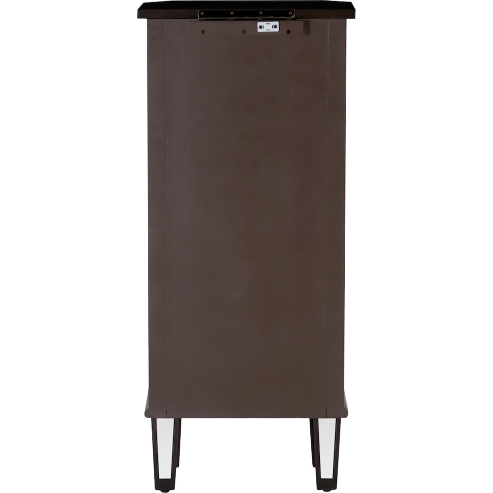 mekia dark espresso glass armoire   