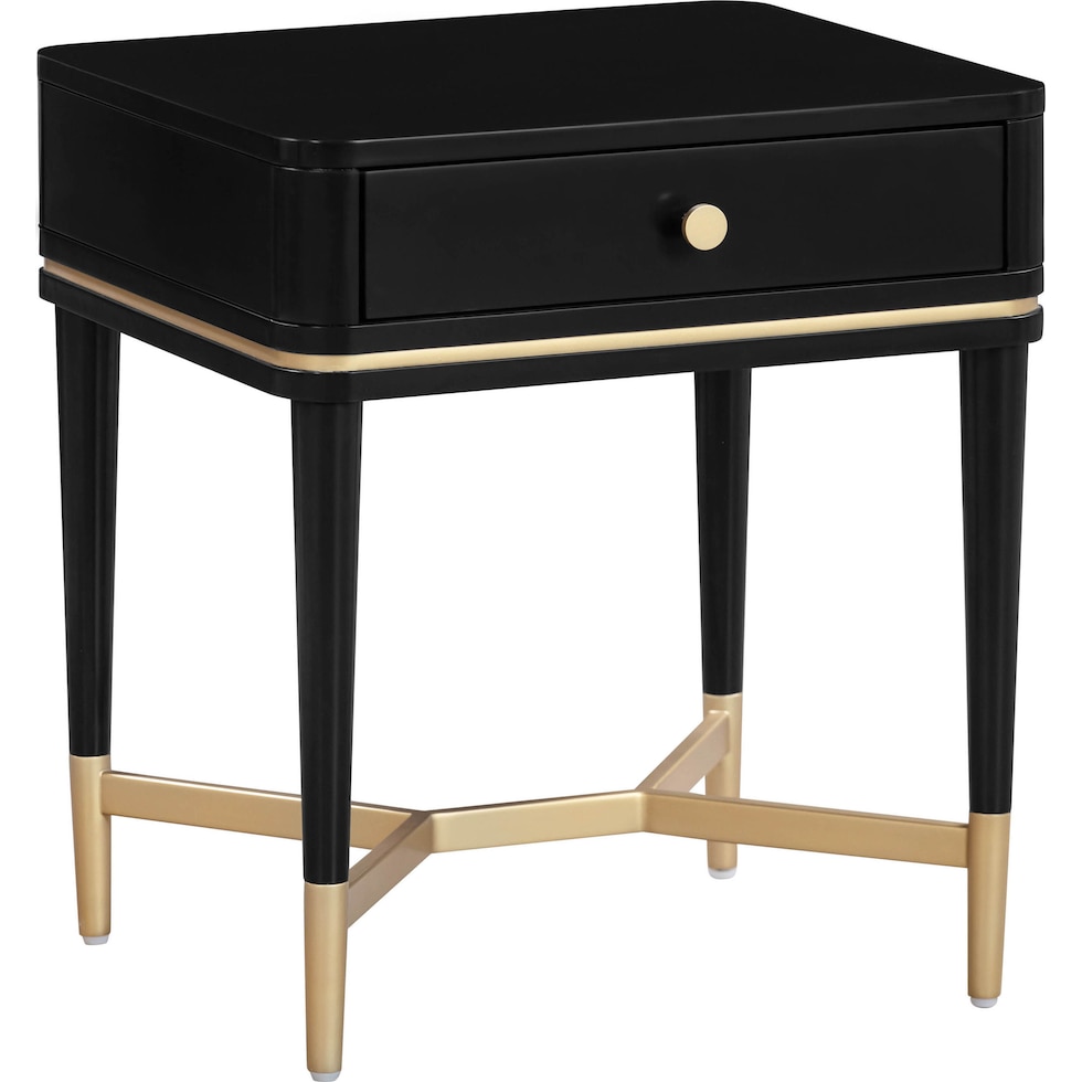 melina black nightstand   