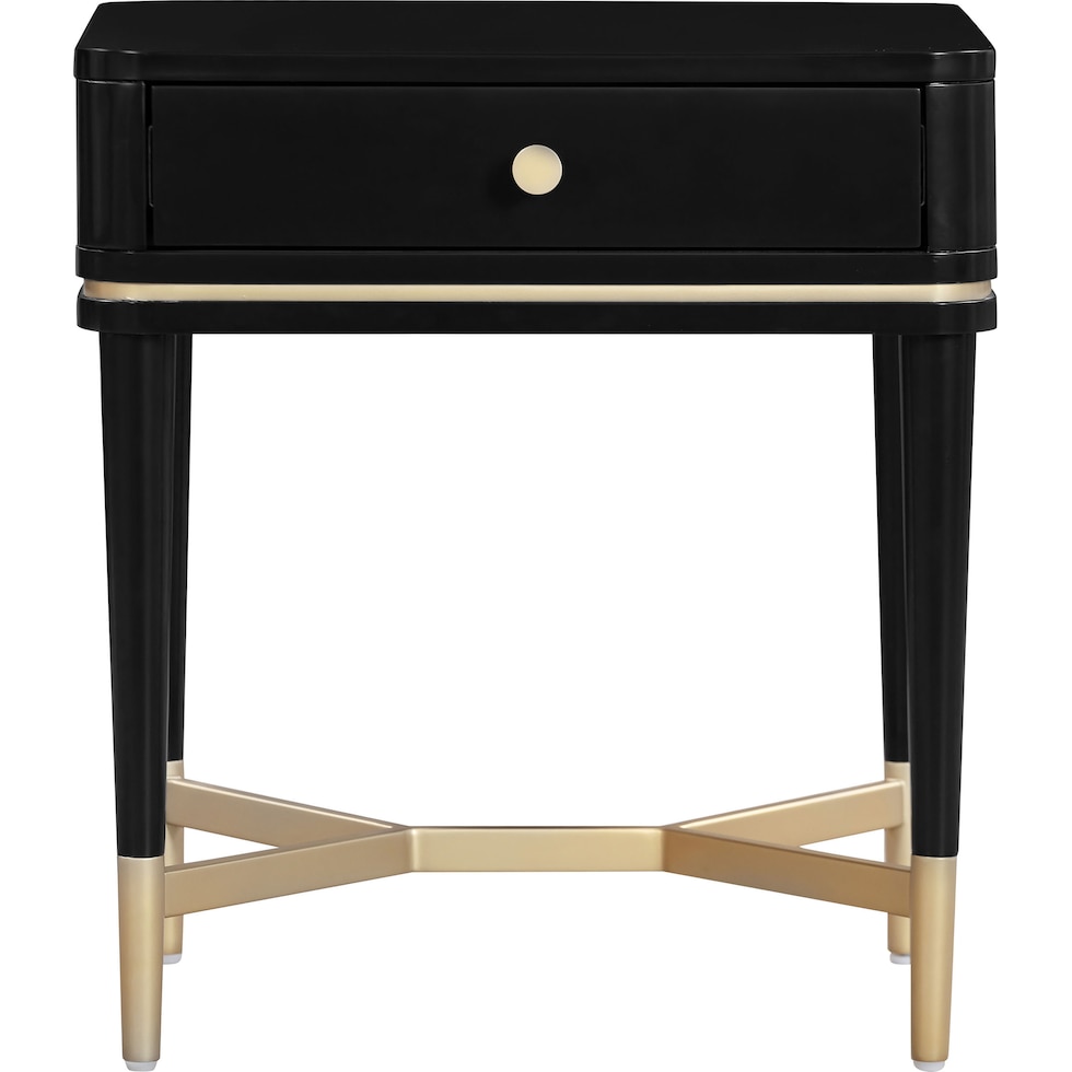 melina black nightstand   