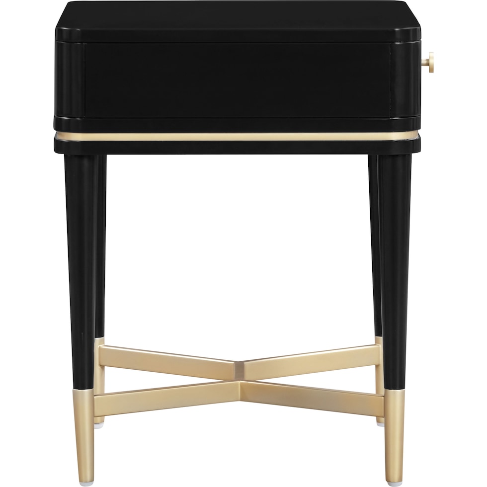 melina black nightstand   