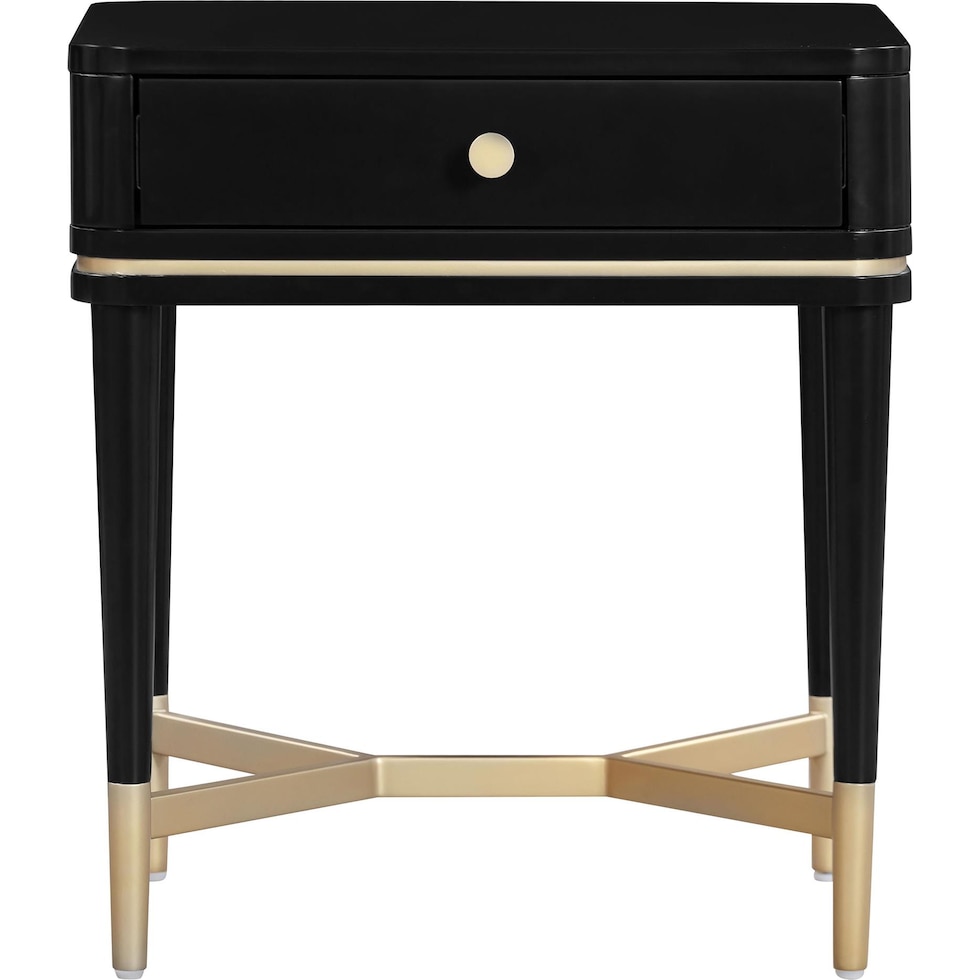 melina black nightstand   
