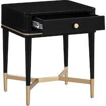 melina black nightstand   