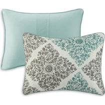 melinda blue full queen bedding set   