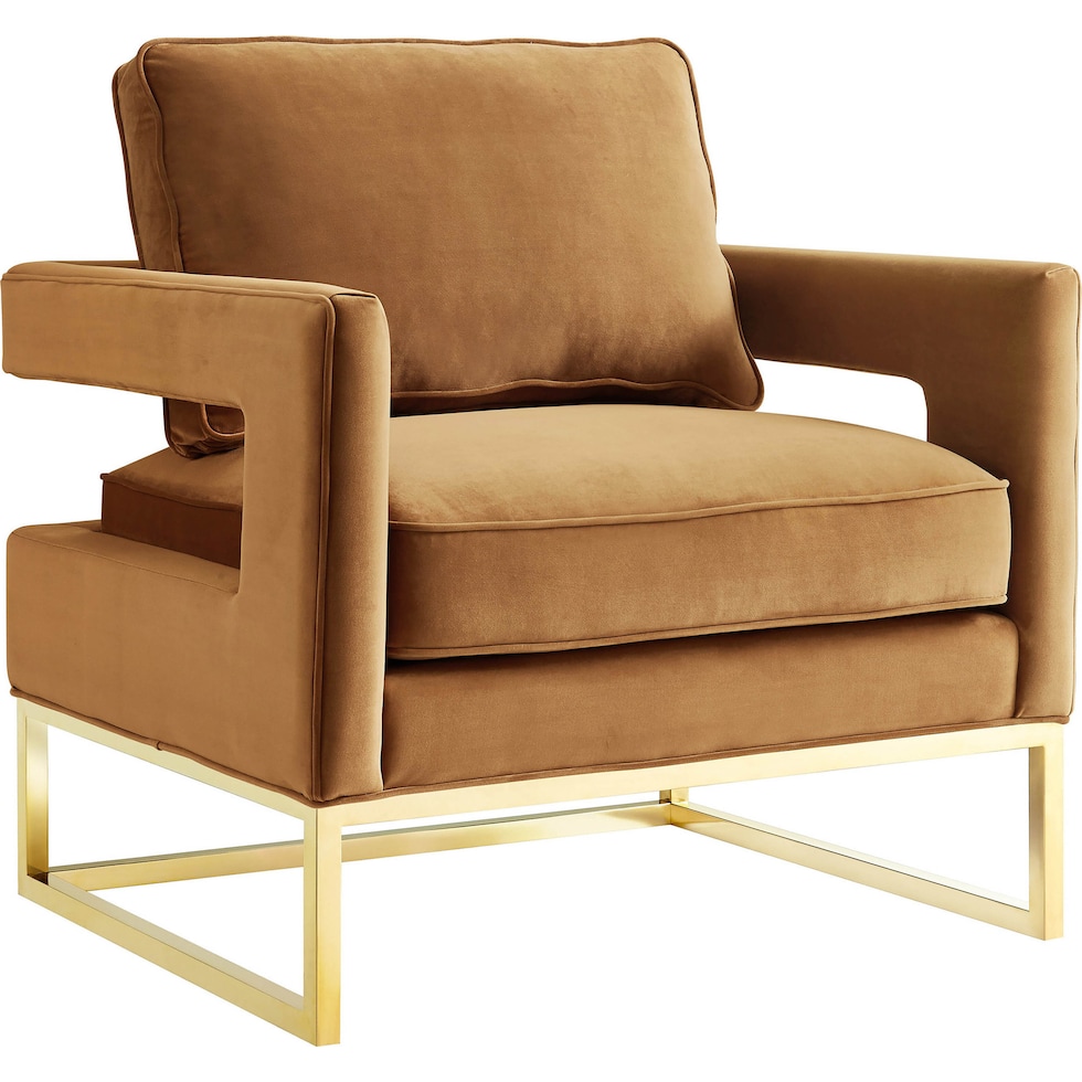 mellissa gold accent chair   