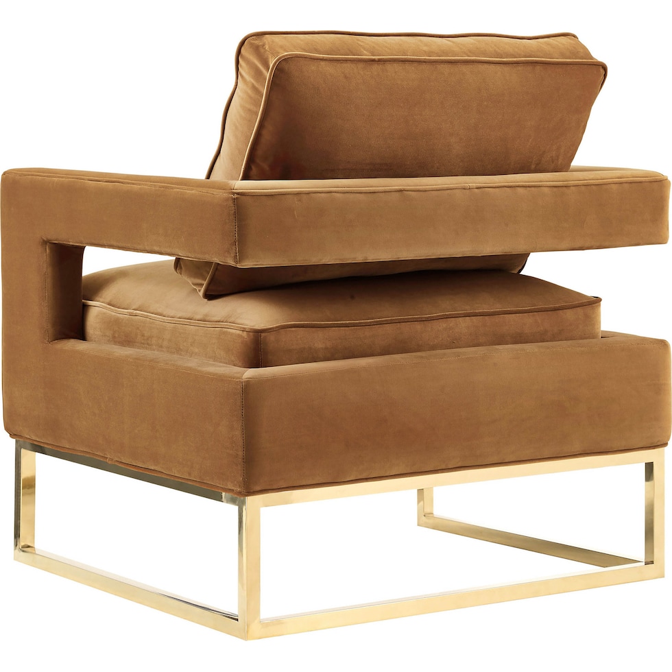 mellissa gold accent chair   