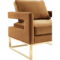 mellissa gold accent chair   