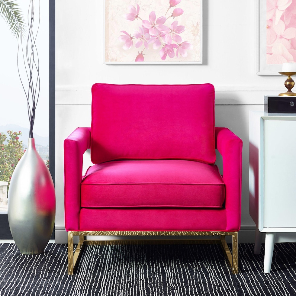mellissa pink accent chair   