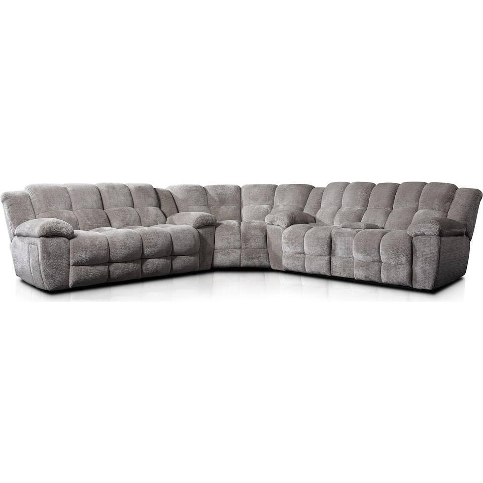 mellow gray  pc sectional   