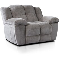 mellow gray manual recliner   