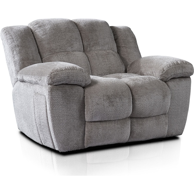 Living Room Furniture - Mellow Manual Recliner - Stone
