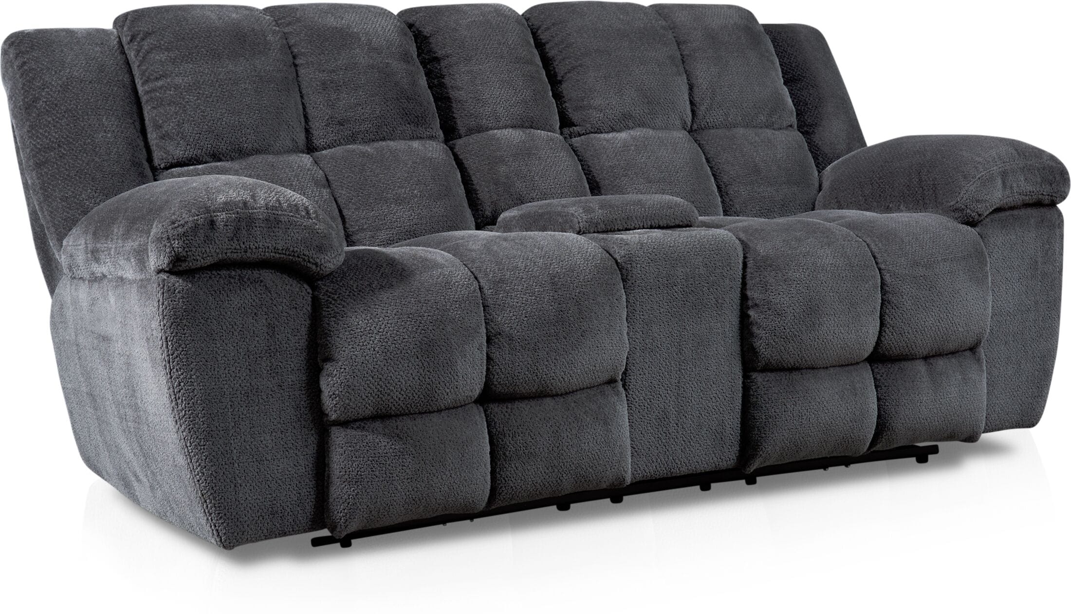 Reclining Loveseats Value City Furniture   Mellow Gray Manual Reclining Loveseat 2100584 1168031 