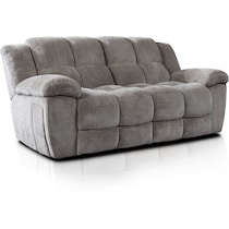 mellow gray manual reclining sofa   