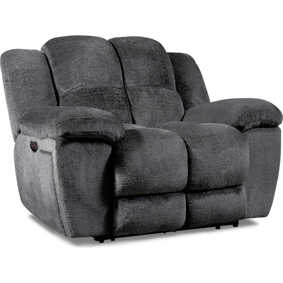 mellow gray power recliner   