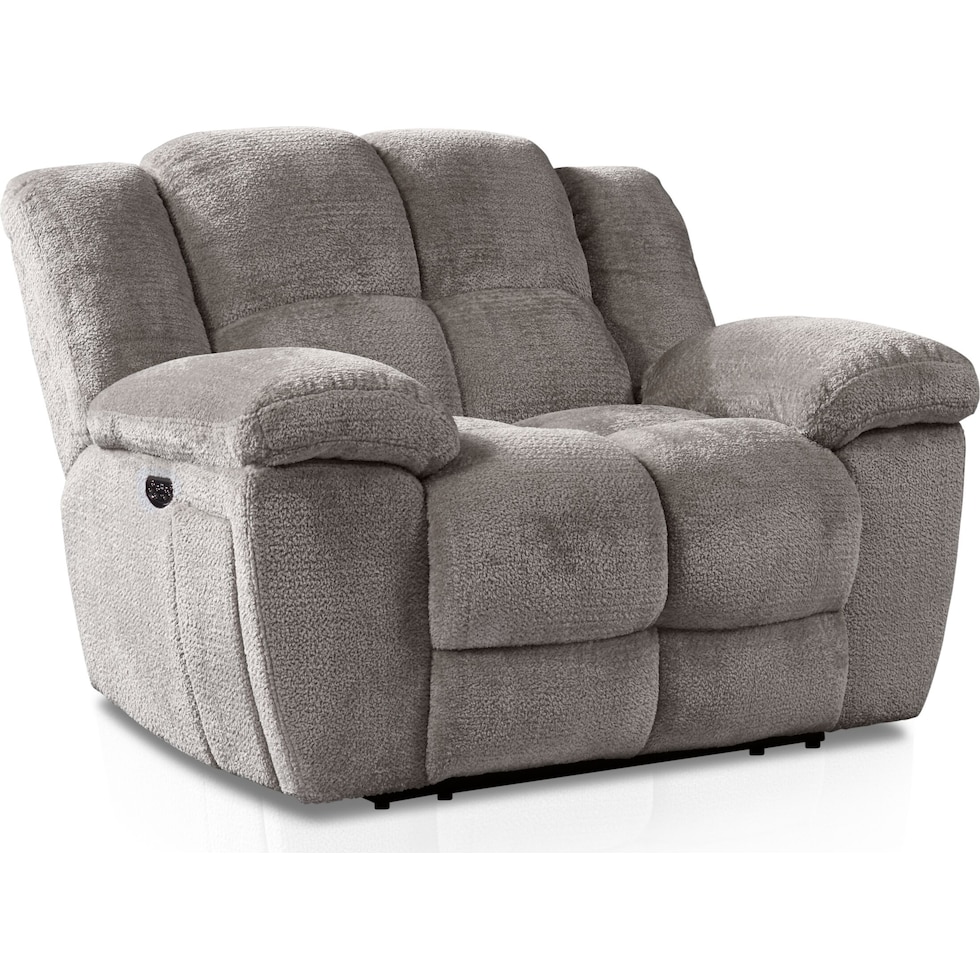 mellow gray power recliner   
