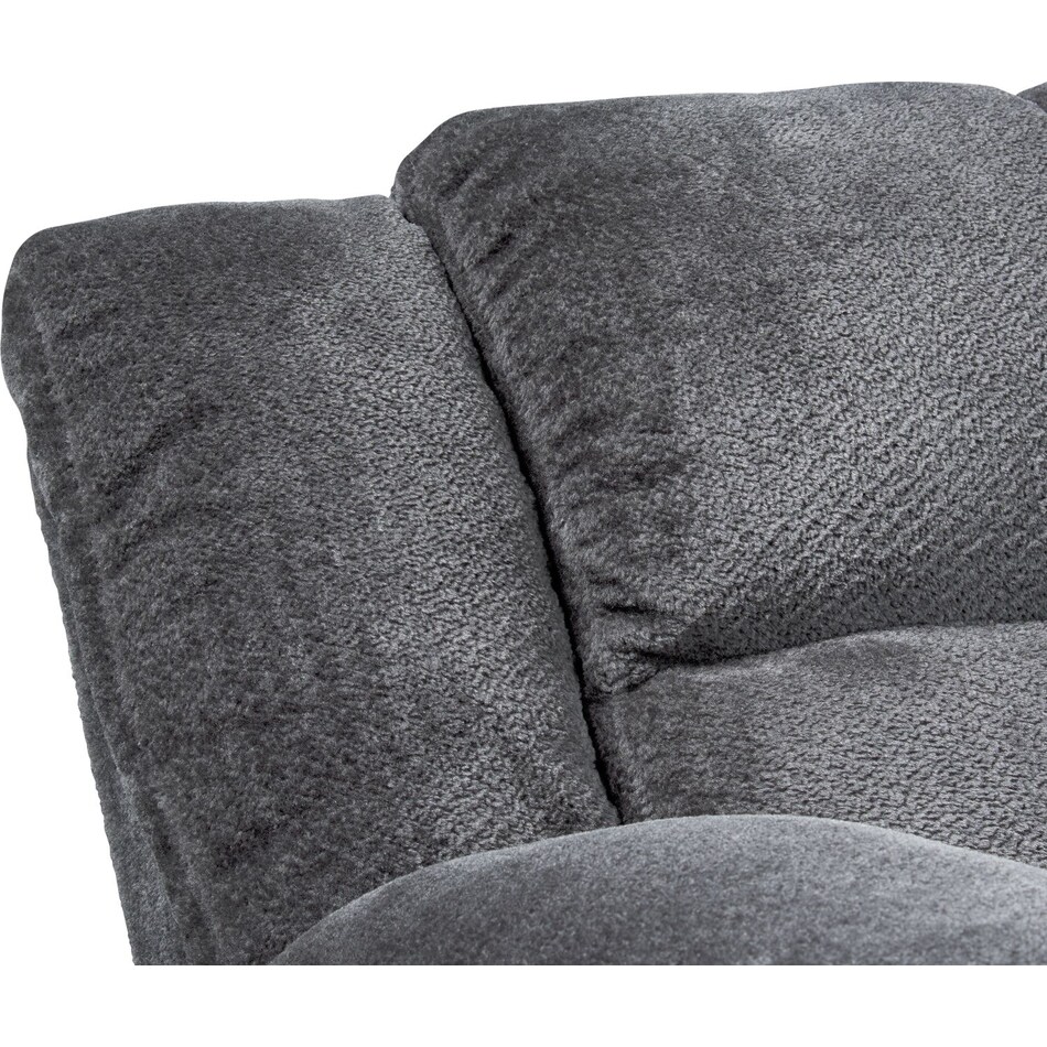 mellow gray power reclining sofa   