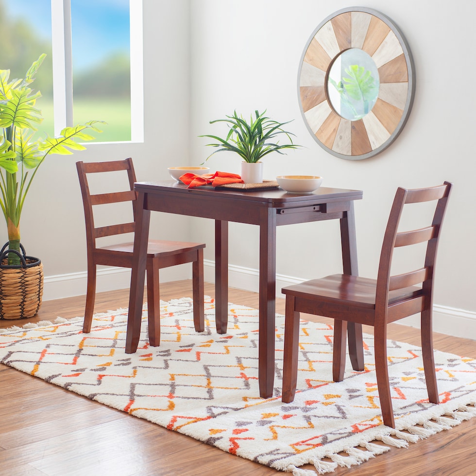 melonie dark brown  pc dining room   