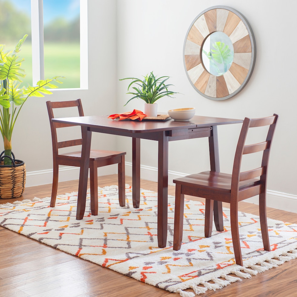 melonie dark brown  pc dining room   