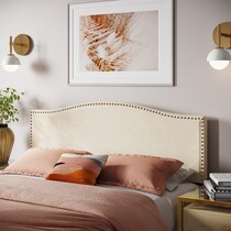 melonie neutral queen headboard   