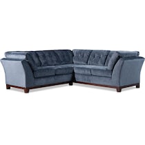 melrose blue  pc sectional   