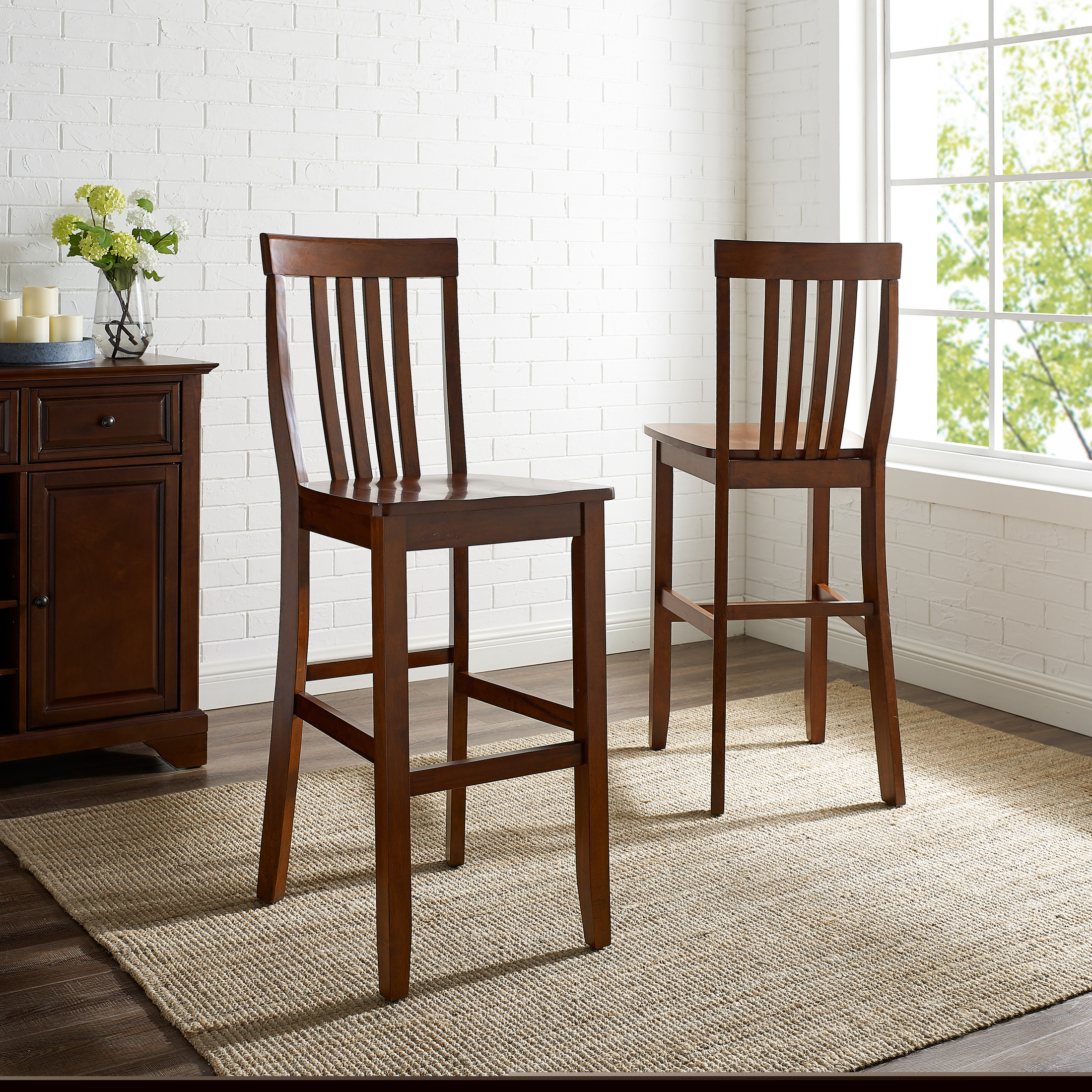 melrose dark brown bar stool   